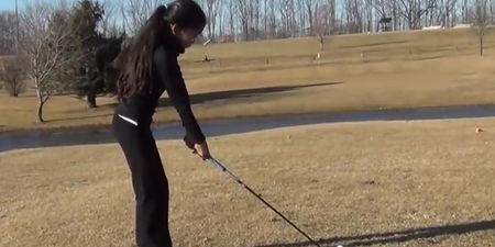 This 11-year-old girl puts some of us aspiring golfers to shame with this hole in one