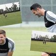 Goalscoring styles of Robbie Keane and Steven Gerrard summed up in LA Galaxy training footage (Video)