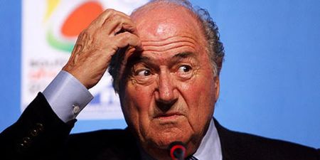 This has to be the strangest gift Sepp Blatter has ever received (Picture)