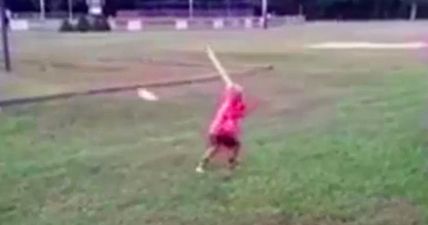 This little baseball kid redefines the term ‘like a boss’…