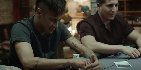 Neymar wins small fortune with a very rare poker hand