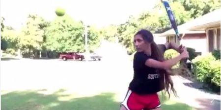 This girl’s mesmerising piece of softball skill will blow you away (Video)