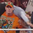 John Cena gets revenge on Jon Stewart with a crunching body slam (Video)