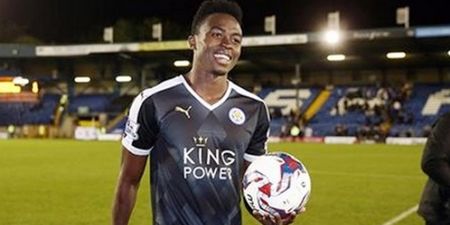 Watch this Leicester youngster score a hat-trick on his first-team debut…