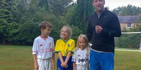 Michael Owen’s dizzy penalties with his kids show us a different side to the man (video)