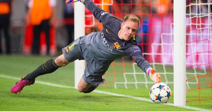 Barca’s Ter Stegen wins UEFA’s Save of the Season award with this effort (video)