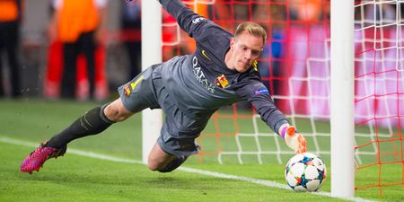 Barca’s Ter Stegen wins UEFA’s Save of the Season award with this effort (video)