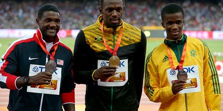 Usain Bolt shakes the hand of the cameraman that ‘tried to kill him’