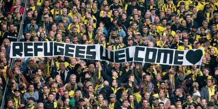 Celtic supporters join German clubs in support of desperate refugees (Picture)