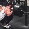 Bradley Martyn squats 140kg on a mini segway (Video)