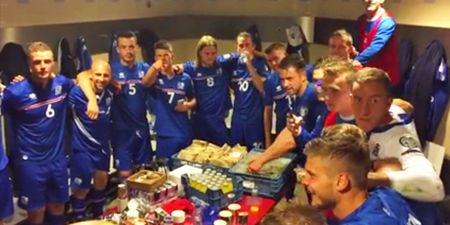 Iceland have a very odd way of celebrating victory over Holland (Video)