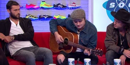 QPR striker Charlie Austin looks so awkward as Pete Doherty sings him this bizarre Soccer AM tribute (Video)