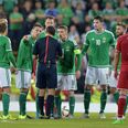 Watch this Northern Ireland player get sent off for two bookable offences in the one passage of play