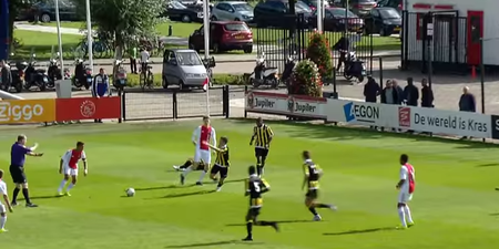 Watch Patrick Kluivert’s son Justin score a goal his father would be proud of (Video)