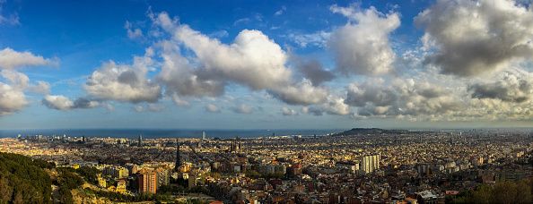 BARCELONA, SPAIN - APRIL 10: (EDITORS NOTE: Image was created with an Iphone 6plus) Residential buildings stand on the city skyline on April 10, 2015 in Barcelona, Spain. Barcelona's city hall has put a regulation in motion that bans large tourist groups visiting Barcelona's most popular market. Barcelona's authorities are debating how to control the number of tourist in the city as an estimated 10 million people are due to visit this year. (Photo by David Ramos/Getty Images)