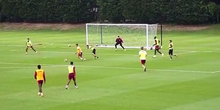 West Ham man pulls of this tidy rabona finish in training (Video)