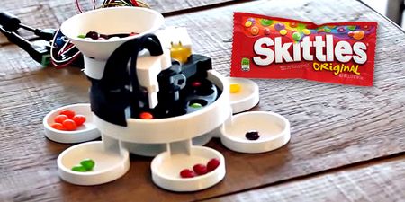 Introducing the most pointless but brilliant invention ever – the Skittle sorter (Video)