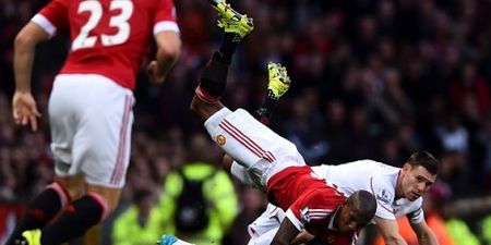 Brendan Rodgers accuses Ashley Young of diving for Manchester United’s first goal