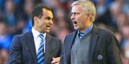 Listen to Jose Mourinho interrupt Roberto Martinez’s interview with the F-bomb