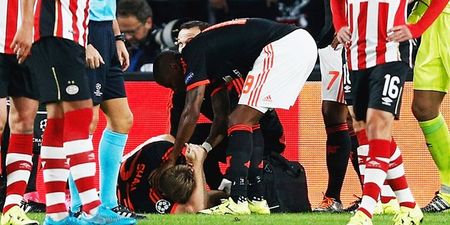 PSV fans show class after Luke Shaw’s horrific injury…