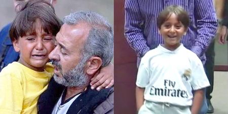 Syrian refugees kicked by camerawoman are treated like VIPs by Real Madrid (Video)