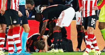 Days after breaking Luke Shaw’s leg, Hector Moreno’s poor challenge forces another player off through injury (Video)