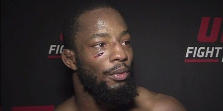 You could pretty much see the inside of Andre Harrison’s face after nasty cut [GRAPHIC]