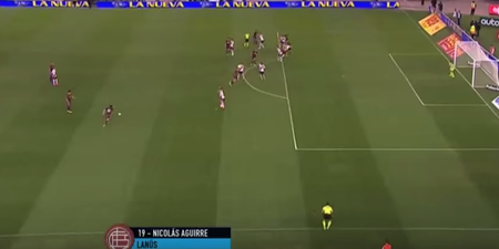 Watch this Argentine midfielder fire home a devastating free-kick