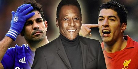 Pele defends Costa…whilst having a bitchy dig at Suarez