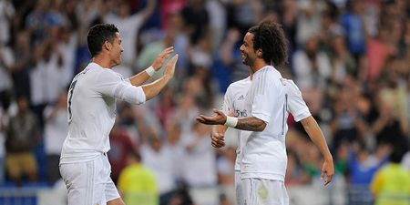 Cristiano Ronaldo has a secret handshake with team-mate Marcelo (Video)