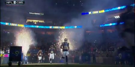 NFL game delayed after the pitch catches fire (Video)