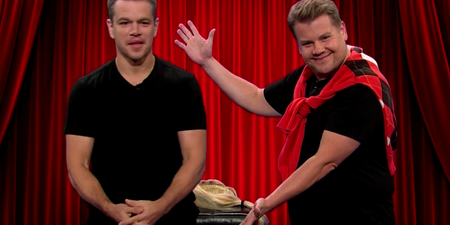 Watch Matt Damon acting out his entire career with James Corden
