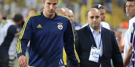 Robin van Persie looks like he’d rather be anywhere else than at Fenerbahce
