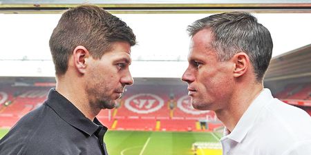 Jamie Carragher (and his son) take the p*ss out of Steven Gerrard’s ‘boring’ book