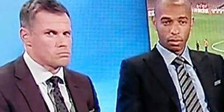 Jamie Carragher has a confession to make about the Thierry Henry thigh touching incident