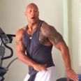 The Rock busts some killer moves after his gym workout (Video)