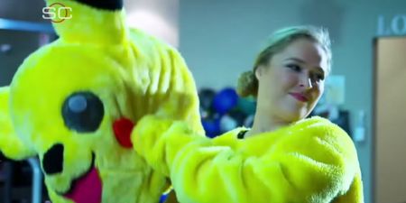 Ronda Rousey would still kick your ass…even wearing this Pikachu costume (Video)