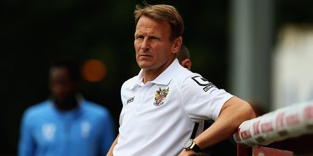 Is Teddy Sheringham coaching his goalkeepers to score from 95 yards? (Video)