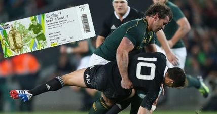 Rugby World Cup ticket prices for New Zealand v South Africa have changed drastically since 1995