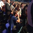 Idiots pelt the octagon with bottles and pint glasses at the end of UFC Dublin (Video)