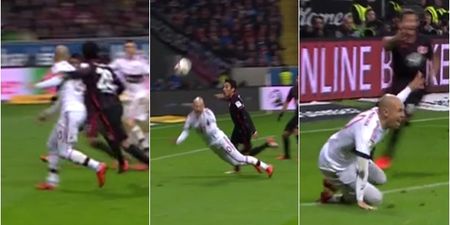 Even by Arjen Robben’s standards this is a horrendous dive (Video)