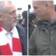 Watch what happened when a Spurs fan approached Arsenal-supporting Jeremy Corbyn at the derby (Video)