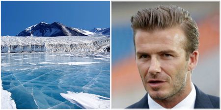 David Beckham is in Antarctica to play the coldest game of football ever (Pics)