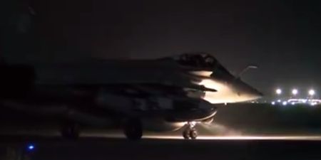 French fighter jets launch massive air strike on ISIS strongholds in Syria