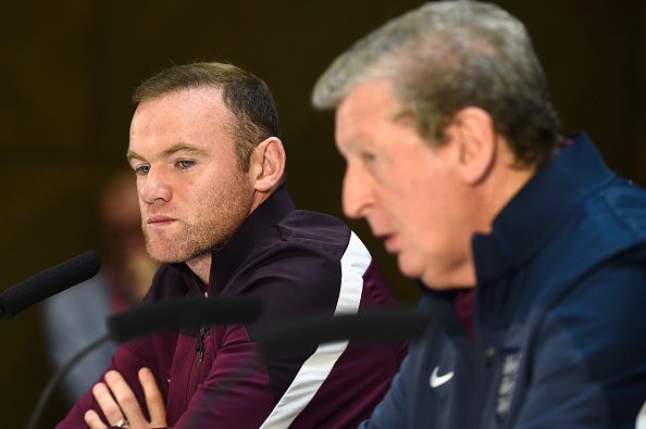 faces the media during an England press conference at the Asia Gardens hotel on November 12, 2015 in Alicante, Spain.
