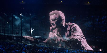 U2 pay tribute to Paris victims during Belfast show