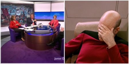 How did the BBC not notice this giant Jeremy Hunt vagina banner on Daily Politics? (Pic)