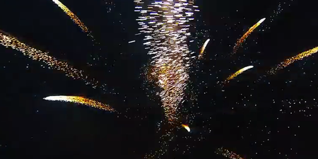 This footage of a drone flying through a fireworks display is beautiful (Video)
