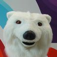 This Coca-Cola Polar Bear is having a great time as he poses for photographs (Video)
