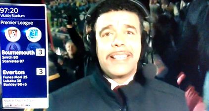 Chris Kamara messed up a perfect live TV moment on Soccer Saturday (Video)